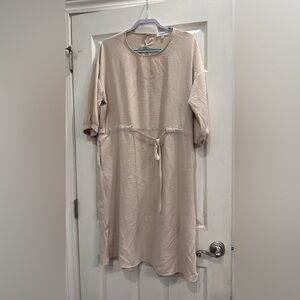 Elegant Beige Boutique Midi Dress